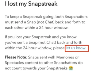 Snapchat settings for snapstreaks recovery