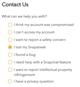 Snapchat settings for snapstreaks recovery