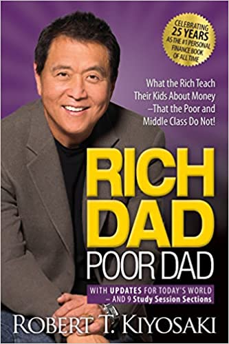 book cover of rich dad poor dad by Robert Kiyosaki