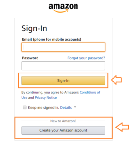 Amazon Sign-in Page